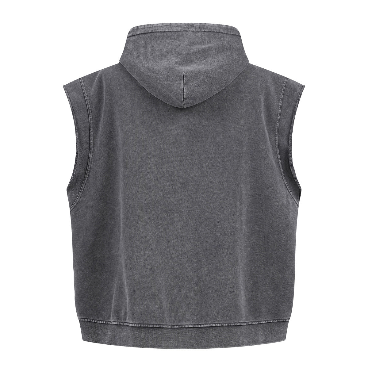 Sleeveless Zip Hoodie Casual Vest Hood Pockets Included