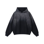Heavyweight Washed Ombre Faded Cotton Hoodie