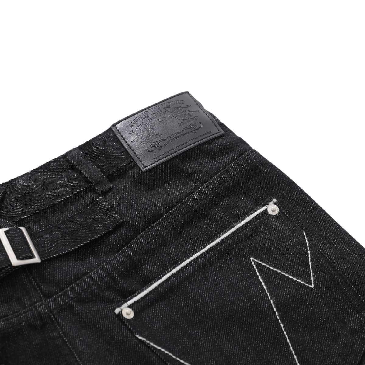 Street Deconstructed Embroidered Slim Flare Jeans