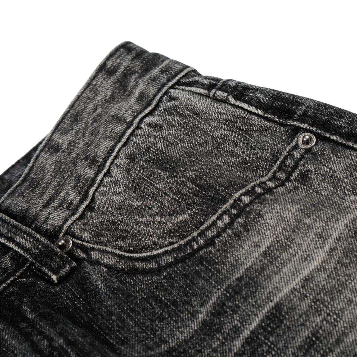 Vintage Washed Wide Leg Lightning Whisker Jeans