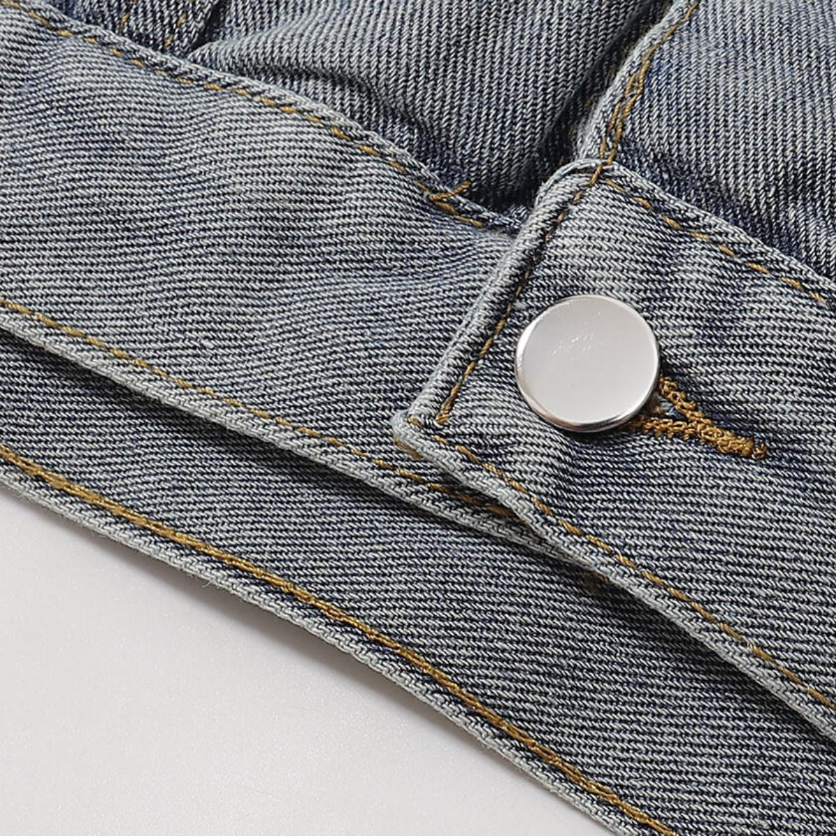 Relaxed Washed Faded Denim Jacket