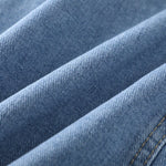 Women's Crew-Neck Cropped Denim Vest