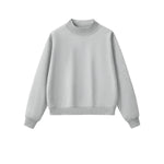 Women's Mockneck Solid Fleece Sweatshirt