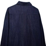 Indigo Button-Front Relaxed Denim Shacket