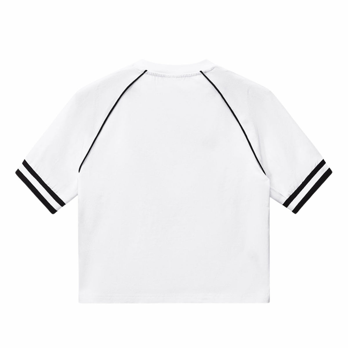 Preppy Striped V-Neck Ribbed Crop Top