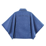 Women's Versatile Lapel Single-breasted Denim Kimono Shirt