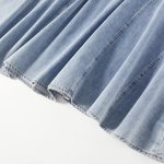 Ombre Denim A-Line Strappy Midi Dress