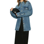 Oversized Washed Denim Shacket