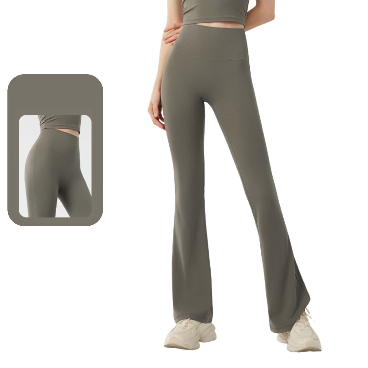 Buttery-Soft High Waist Flare Leggings for Women Tummy Control Workout Pants