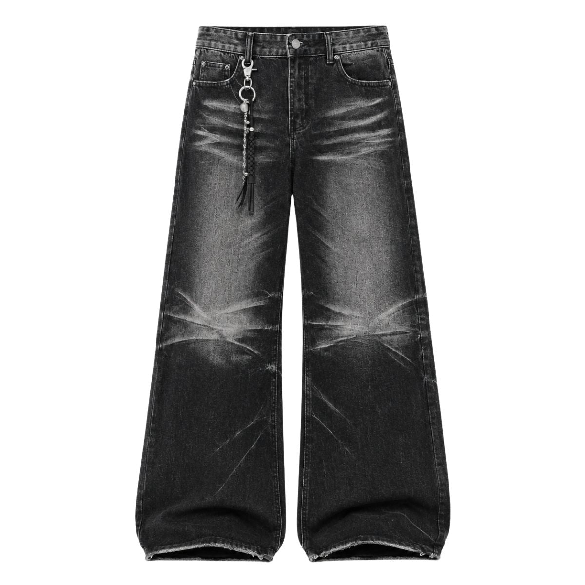 Vintage Washed Wide Leg Bootcut Denim Jeans