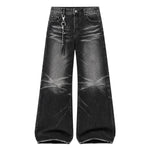 Vintage Washed Wide Leg Bootcut Denim Jeans