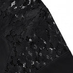 Openwork Lace-Stitching V-Neck Boxy Tee