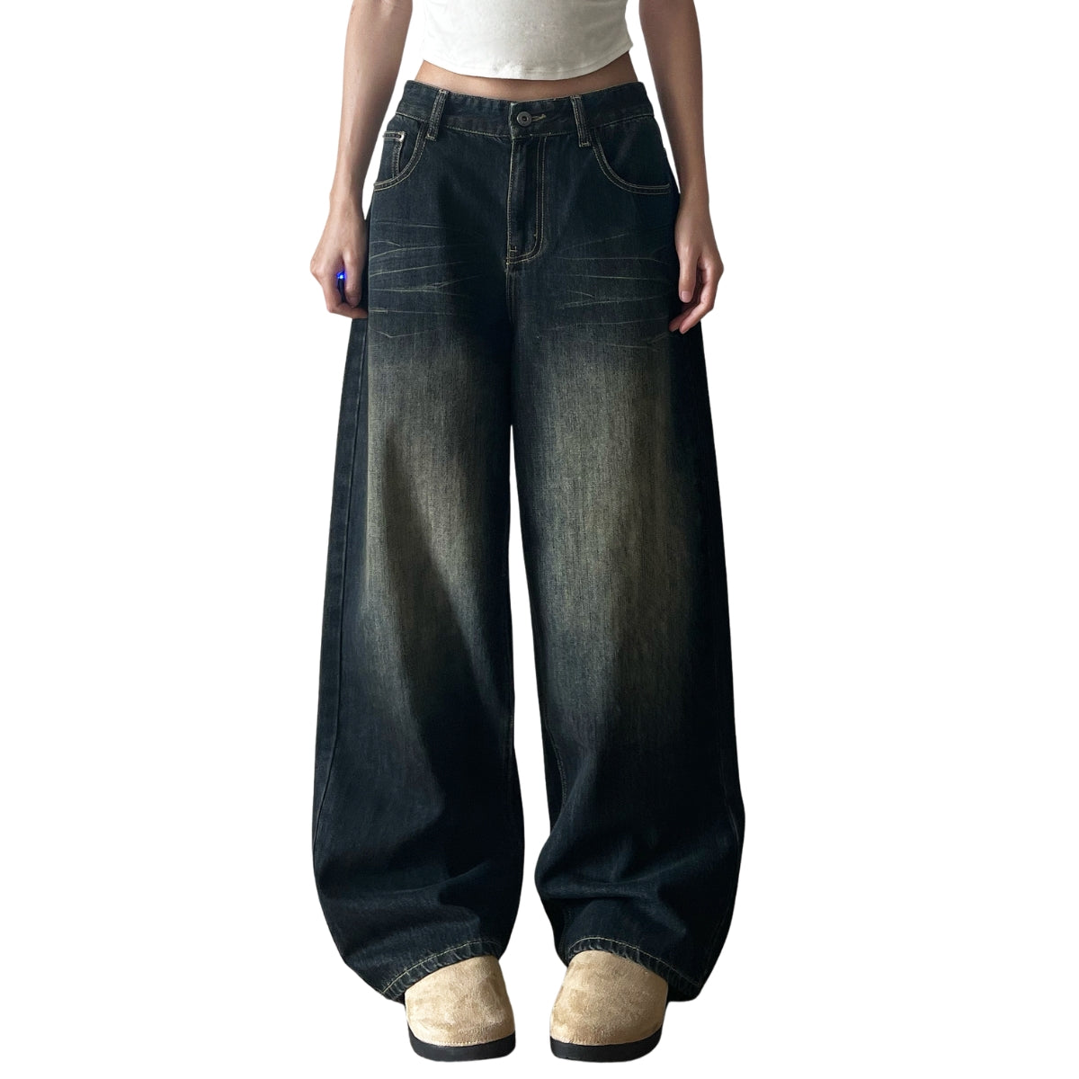 High Street Baggy Wide Leg Denim Jeans