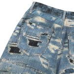 Smoke Rise Straight Leg Repaired & Distressed Jeans