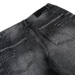 Vintage Washed Black Flared Denim Jeans