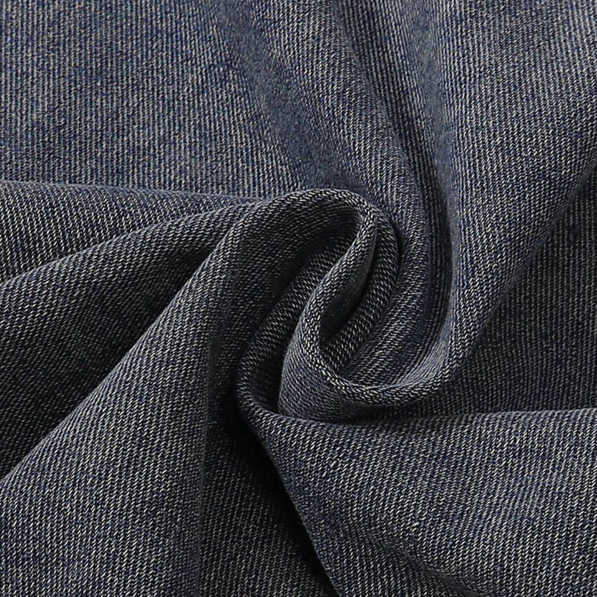 Silver Metal Flower Studs Denim Jacket