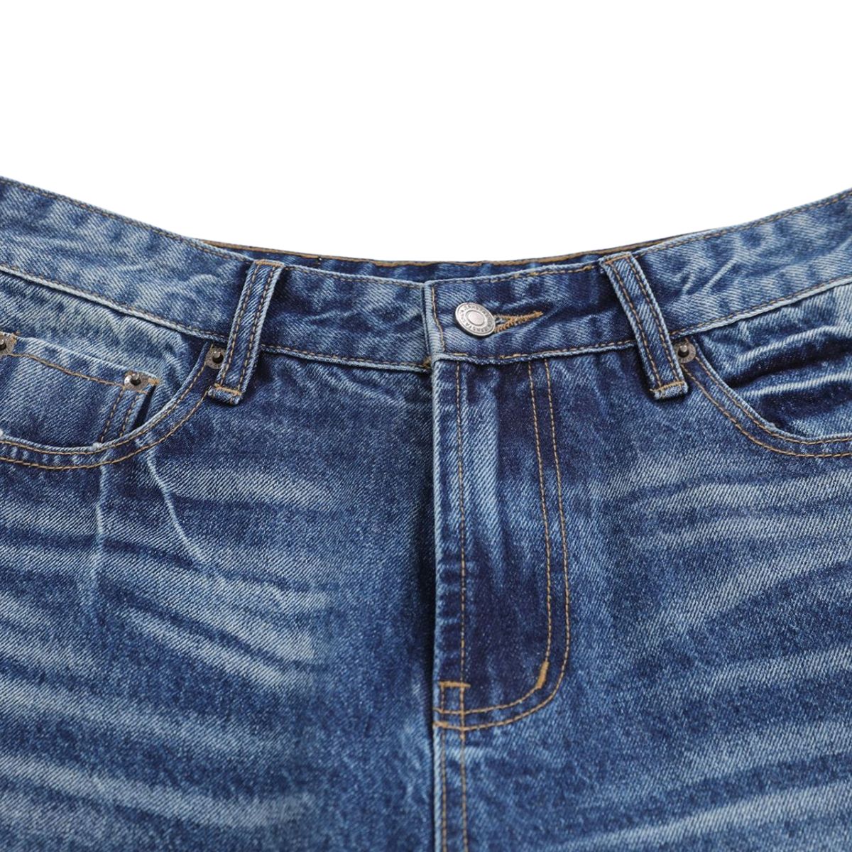 Vintage Washed Wide Leg Denim Shorts