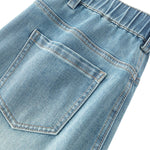 Risen Jeans Straight-Leg Washed Ankle Jeans