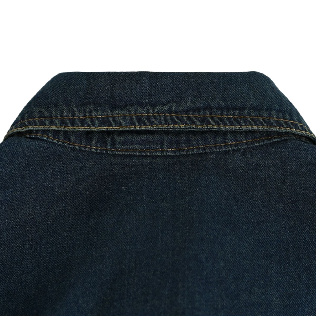 Short-Sleeve Button-Front Denim Shirt