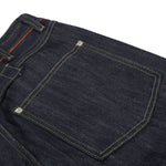 Raw Indigo Wide Leg Jeans with Metal Horsebit Detail