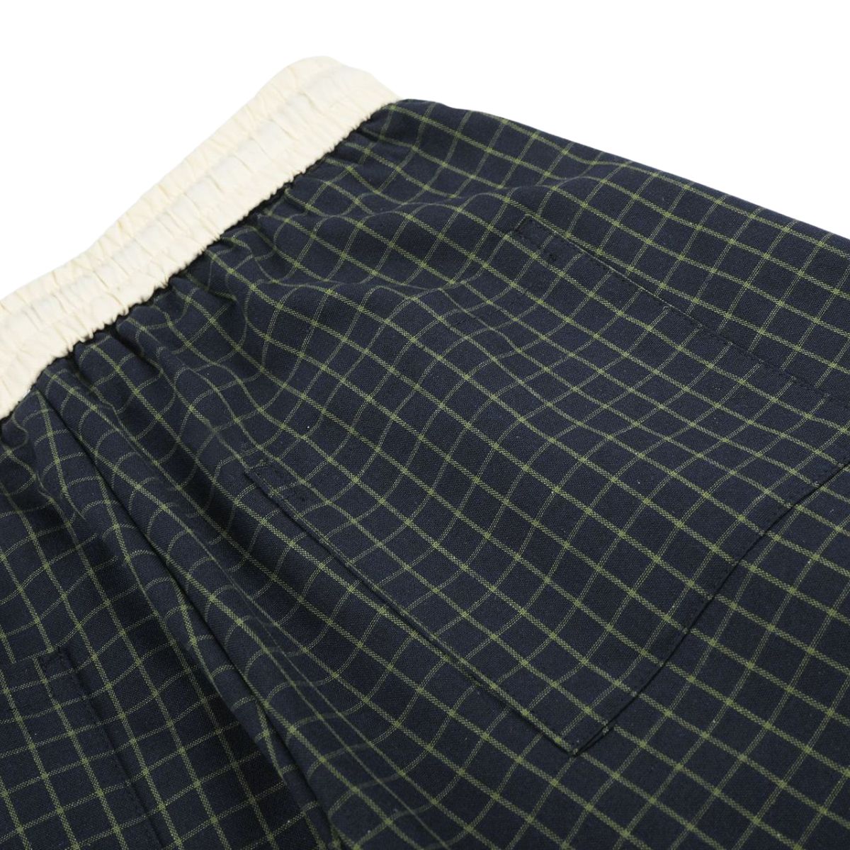 Vintage Plaid Panel Wide-Leg Trousers
