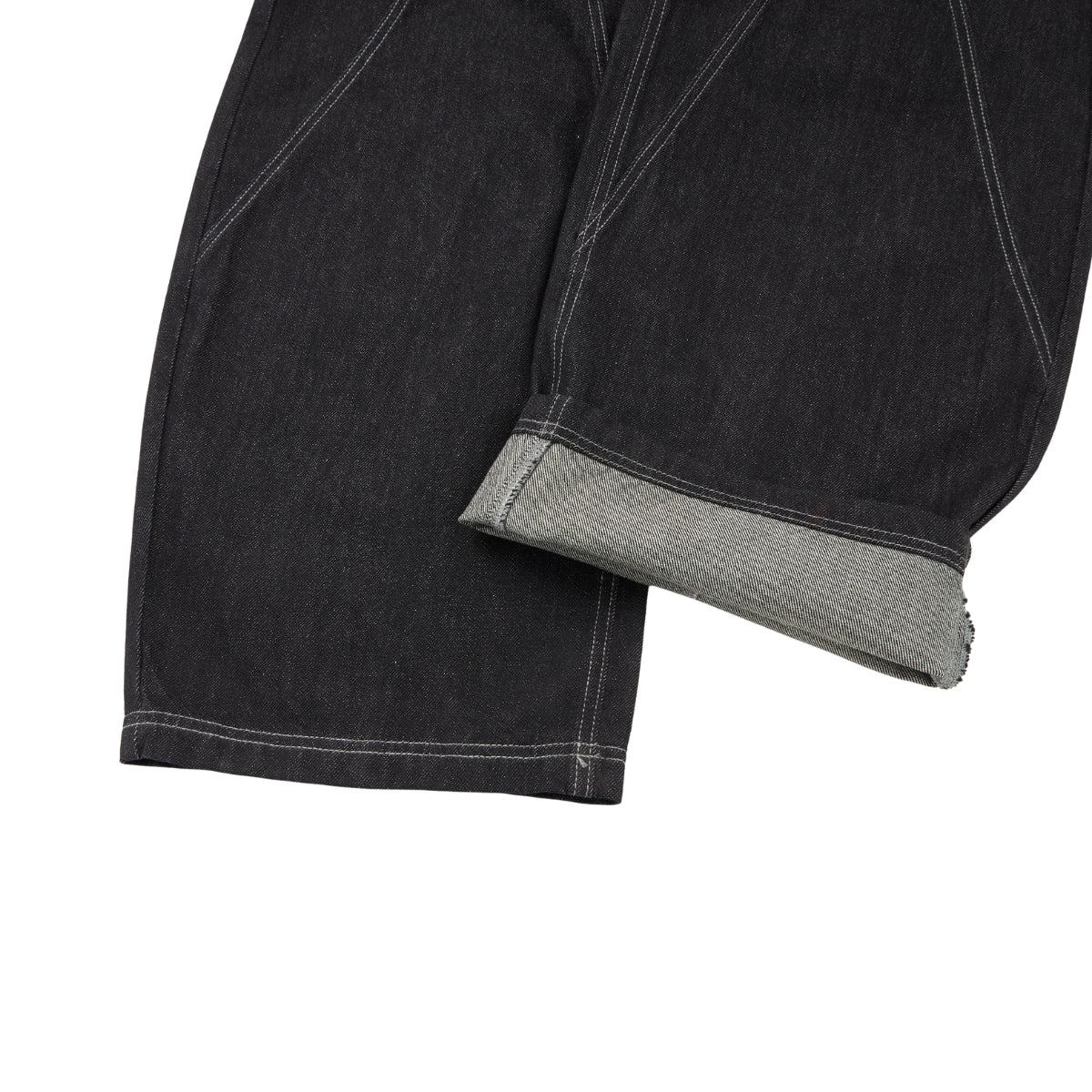 Vintage Washed Paneled Barrel-Leg Baggy Jeans