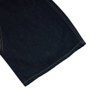 Patchwork Wide-Leg Cropped Denim Jeans