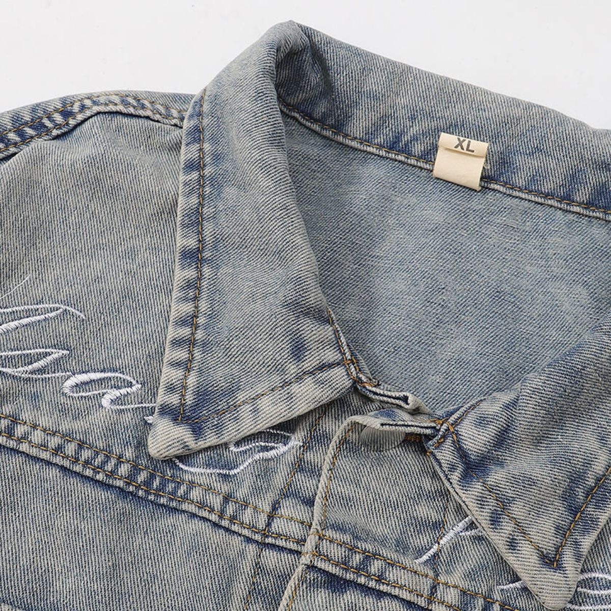 Raw Edge Star Denim Trucker Jacket