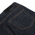 Raw Denim Wide Leg Metal Hardware Jeans