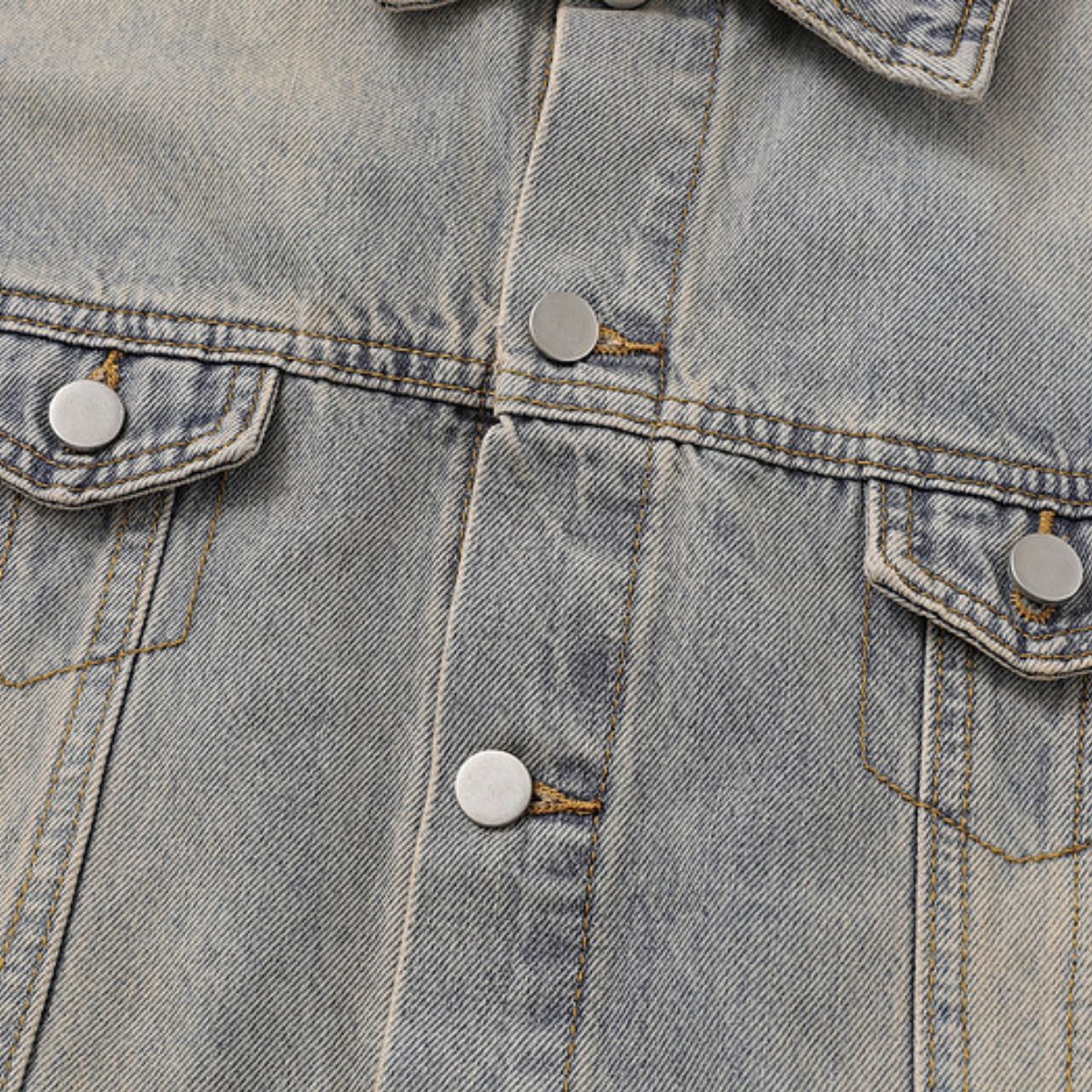 Stand-collar Washed Vintage Loose Denim Jacket