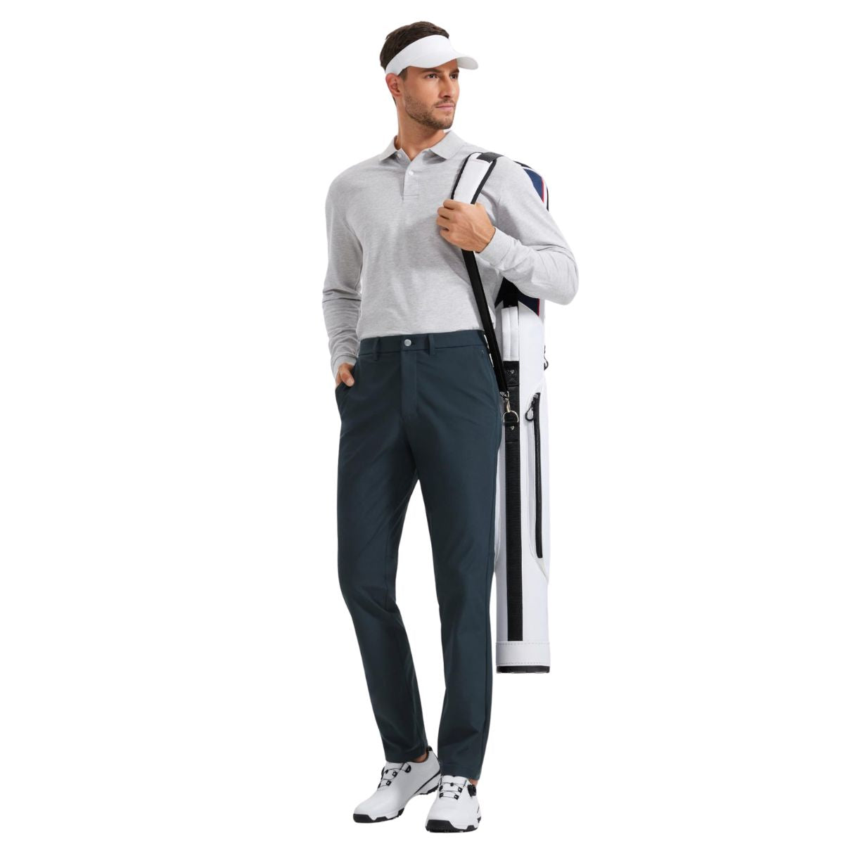 Men's Golf Pants Quick Dry Lightweight Straight Leg Casual Trousers