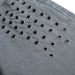 Vintage Washed Eyelet Wide Leg Denim Jeans