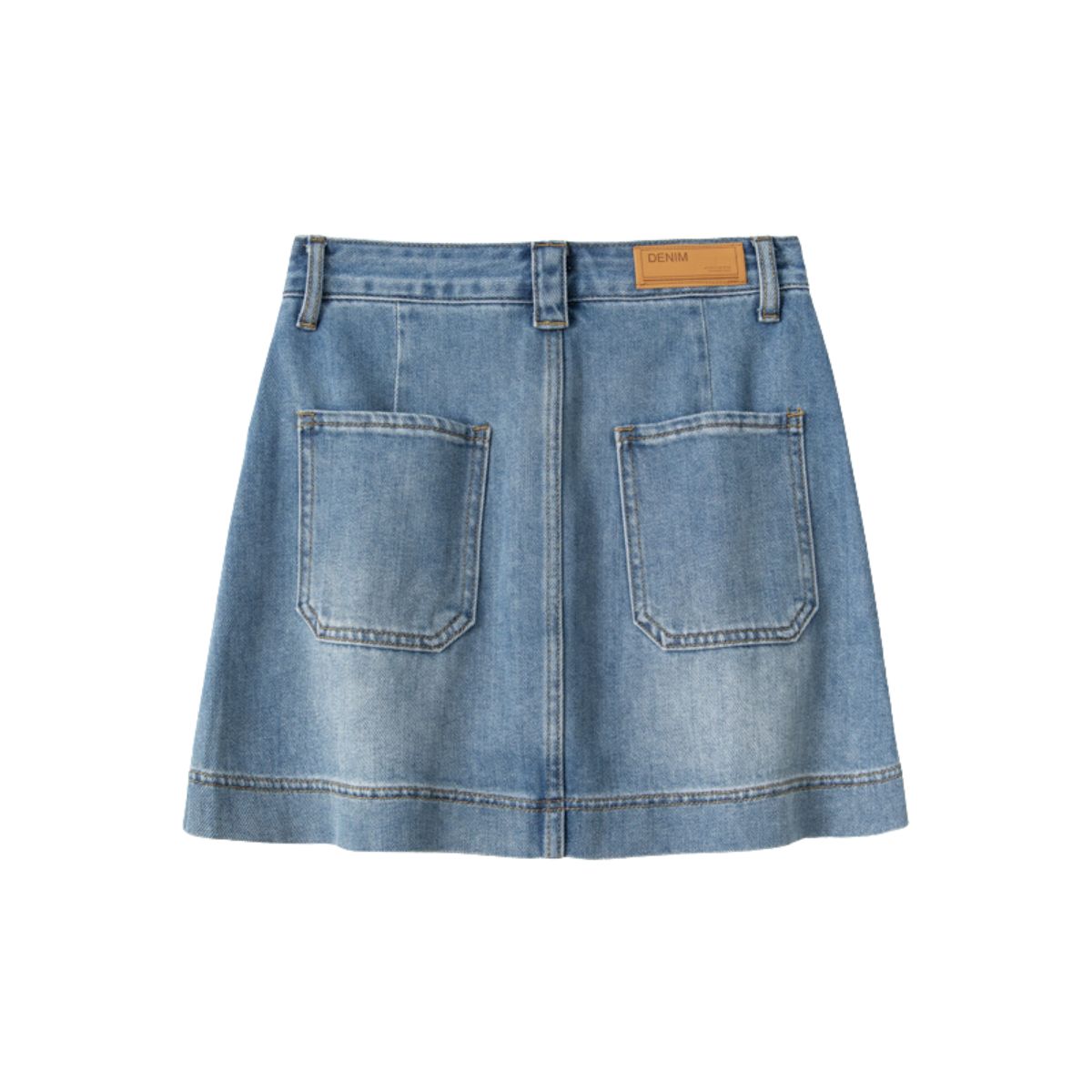 Vintage Washed Denim Mini Skirt
