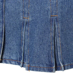 Button-Front Pleated Denim Tank Top