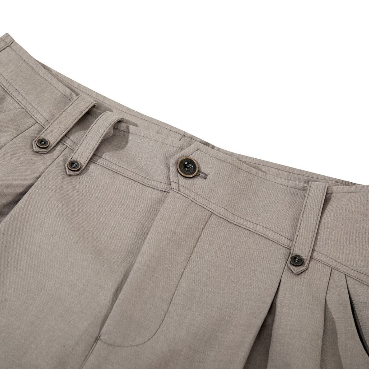 Vintage Curved Wide Leg Draped Trousers