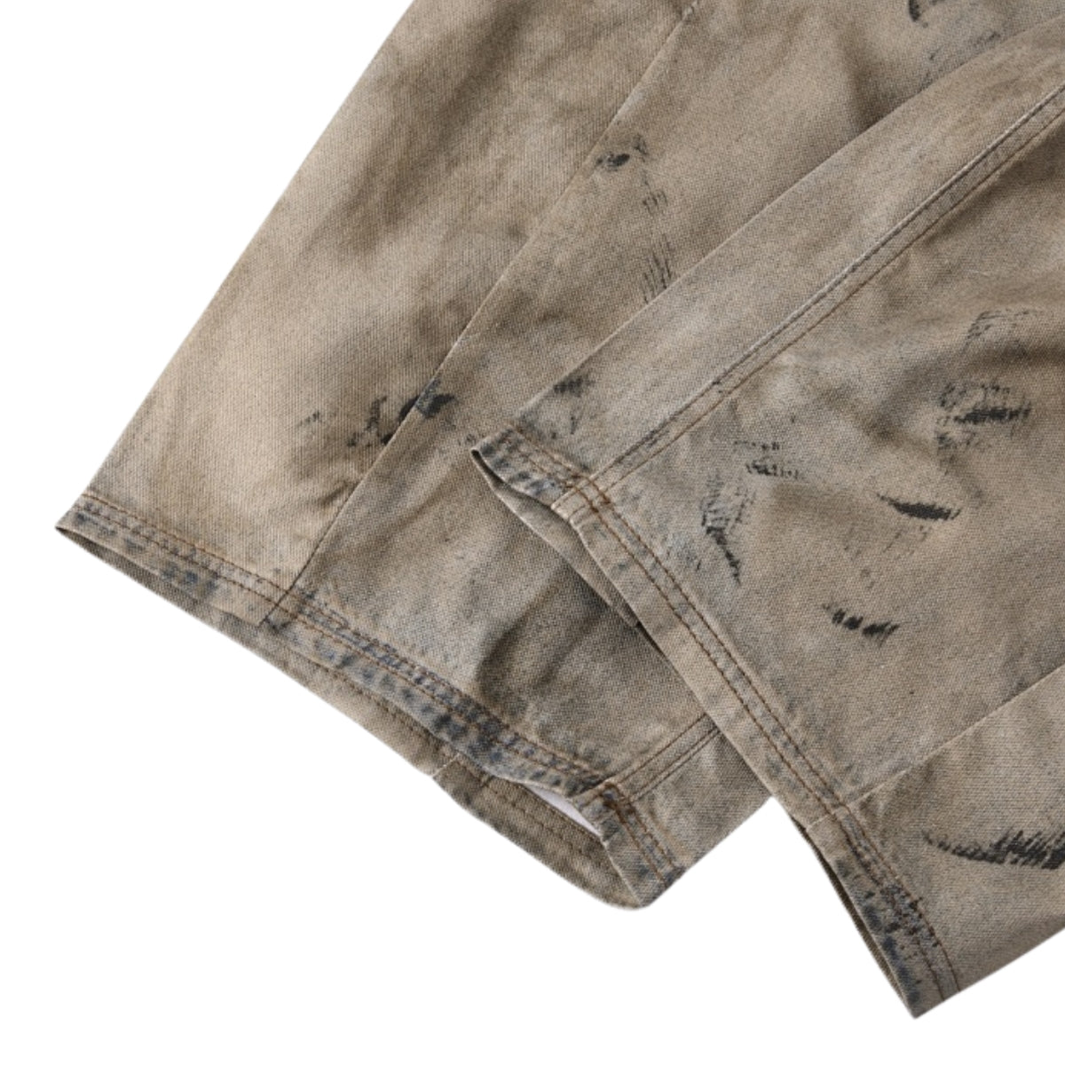 Muddy Wash Denim Texture Loose-Fit Jeans