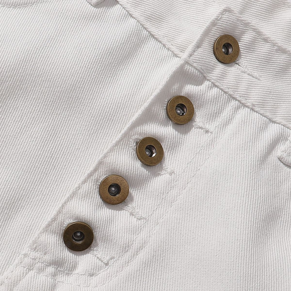 Button Fly Wide Leg Denim Jeans