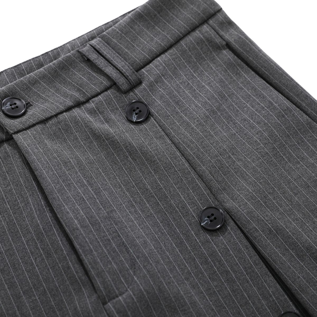 Vintage Pinstripe Wide Leg Cropped Trousers