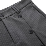 Vintage Pinstripe Wide Leg Cropped Trousers