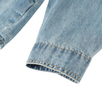 Long-Sleeve Button-Front Denim Shirt