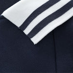 Retro Striped Collar Pullover Sweatshirt