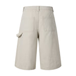 Vintage Washed Distressed Utility Bermuda Shorts