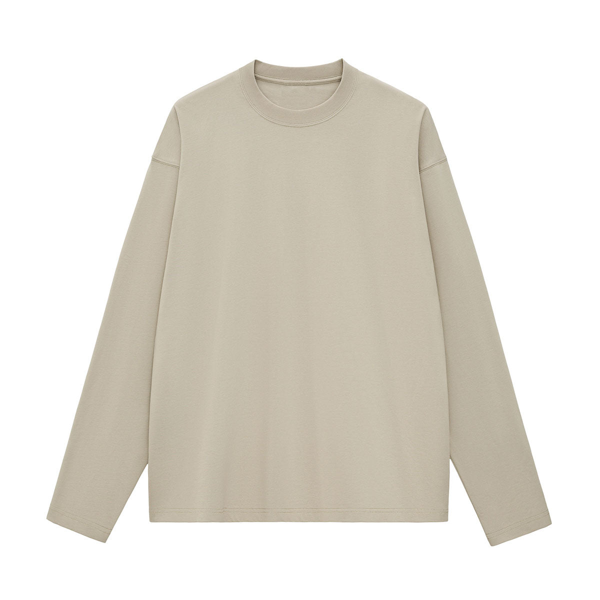 Solid Long-Sleeve Cotton T-Shirt 270gsm