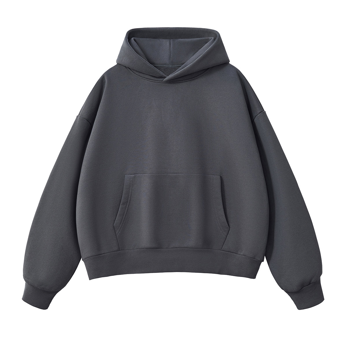 Solid Color Baggy Fleece Hoodie