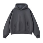 Solid Color Baggy Fleece Hoodie