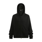 Unisex Full-Zip Fleece Layered Hood Hoodie