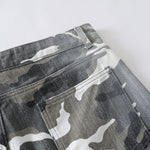 Straight Leg Camo Cargo Bermuda Shorts