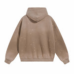 Destroyed Oversized Acid Wash Bleach Splatter Hoodie