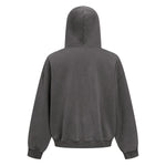 Vintage Oversized Full Zip Kangaroo Pocket Hoodie