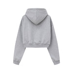 Solid Kangaroo Pocket Crop Hoodie